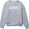 Women's Oversized Love Sweatshirt, Heather Grey - Sweatshirts - 1 - thumbnail