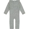 Baby Ruffle Tie Dye Romper, Grey - Rompers - 3