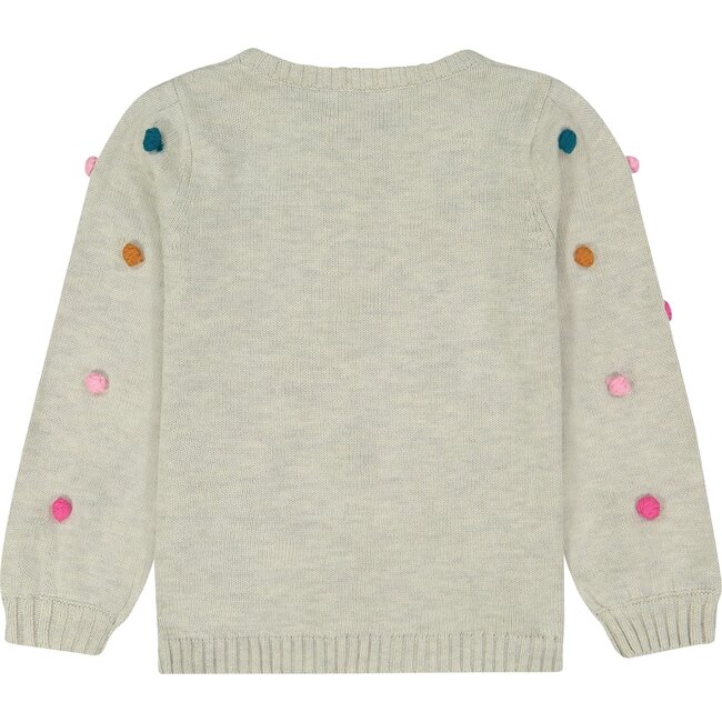Pom Pom Sweater, Beige - Sweaters - 3