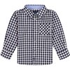 Gingham Button Down, Blue - Shirts - 1 - thumbnail