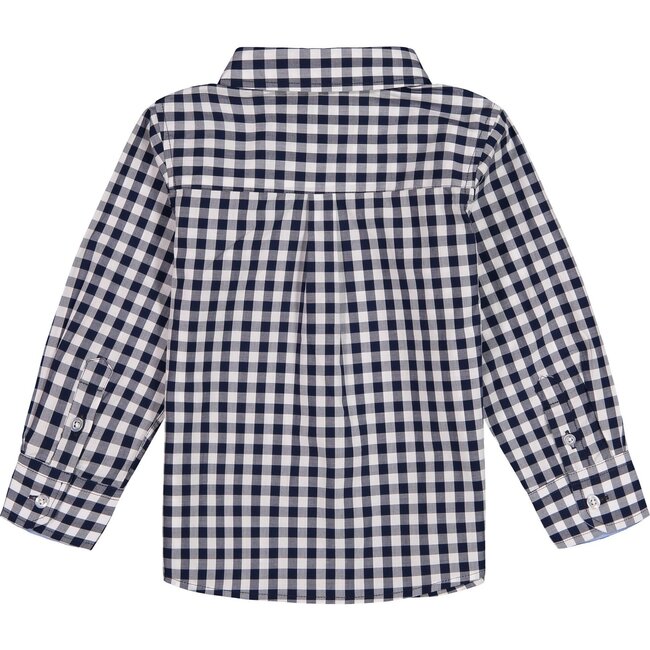 Gingham Button Down, Blue - Shirts - 3