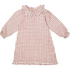 Odette Pajama Dress, Ivory/Red - Pajamas - 1 - thumbnail