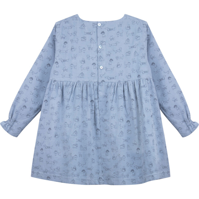 Atari Corduroy Dress, Blue - Dresses - 4
