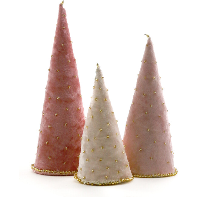 Velvet Tree Set, Pink - Accents - 1