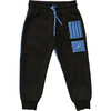 Cotton and Denim Sweatpants, Black - Sweatpants - 1 - thumbnail