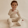 Onesie with Embroidered Paperclip Pocket, Ivory - Onesies - 3 - thumbnail