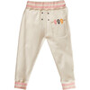 Paperclip Embroidered Bottoms, Ivory - Sweatpants - 2