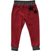 Two-Tone Sweatpants, Burdundy - Sweatpants - 2