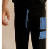 Cotton and Denim Sweatpants, Black - Sweatpants - 4