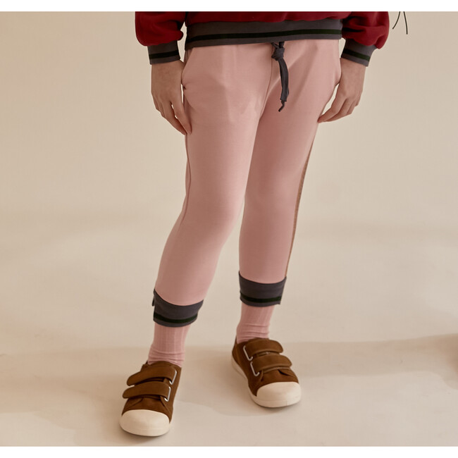Two-Tone Sweatpants, Pink - Sweatpants - 3
