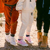 Paperclip Embroidered Bottoms, Ivory - Sweatpants - 4