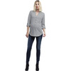 Women's Amelie Maternity + Nursing Top, Black & White Stripes - Shirts - 2