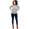 Women's Liv Longsleeve Crew Neck Tee, White & Black Stripe - Tees - 4