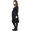 Women's Tessa Maternity + Nursing Wrap Dress, Black - Dresses - 2