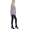 Women's Amelie Maternity + Nursing Top, Black & White Stripes - Shirts - 5