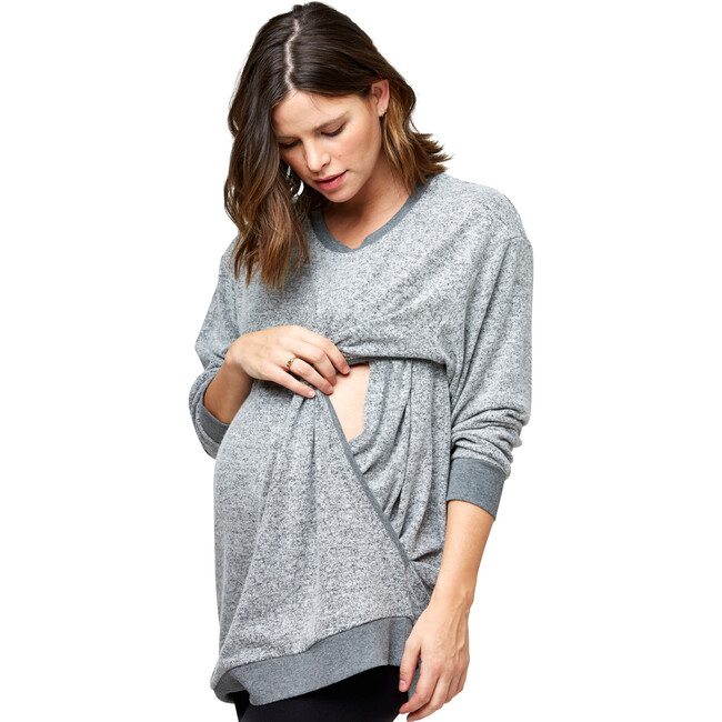 Women's Jo Nursing Sweatshirt, Gray Hacci