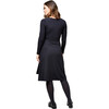 Women's Tessa Maternity + Nursing Wrap Dress, Black - Dresses - 3