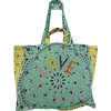 Medium Love Tote, Mint & Pale Yellow - Bags - 1 - thumbnail