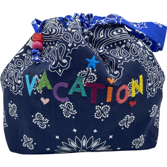Maxi Vacation Bucket Bag, Navy Indigo