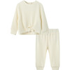Waffle Knit Pant Set, Off-White - Mixed Apparel Set - 1 - thumbnail