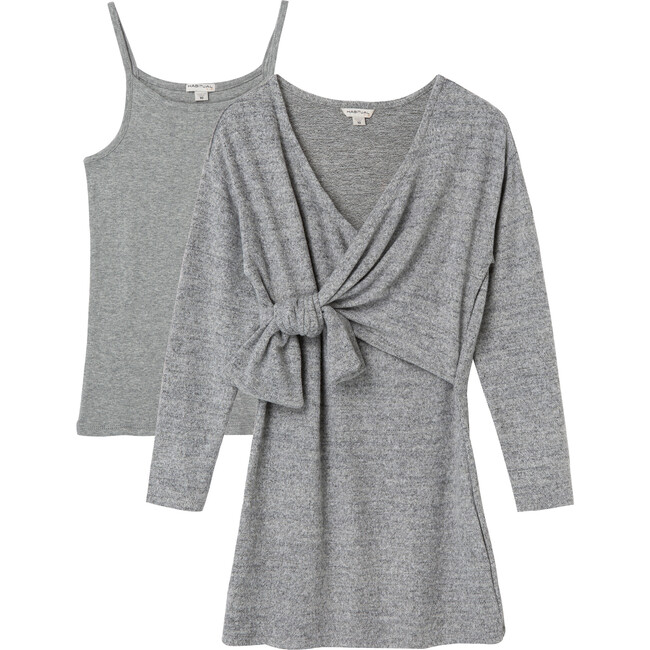 Hatchi Dress With Tank, Grey Heather - Dresses - 1