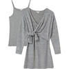 Hatchi Dress With Tank, Grey Heather - Dresses - 1 - thumbnail