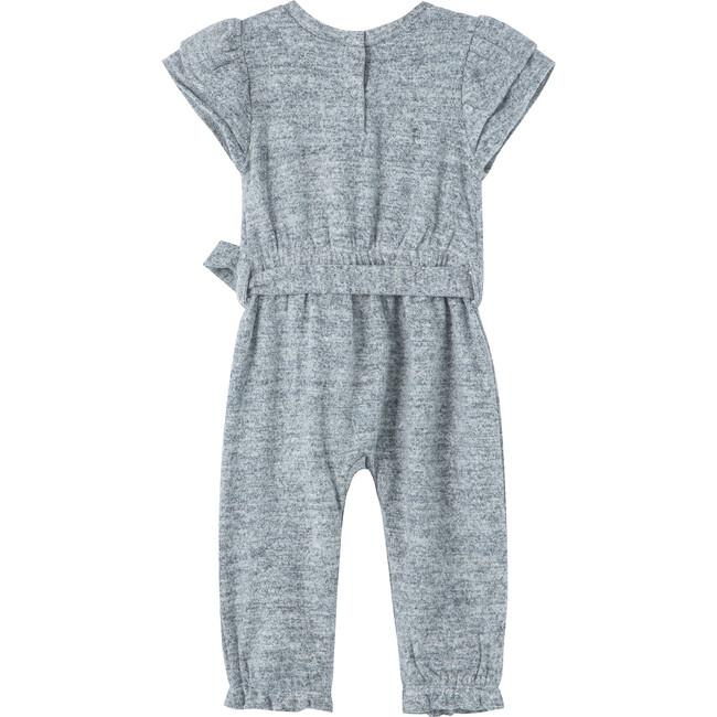Front Tie Hatchi Jumpsuit, Grey Heather - Rompers - 2