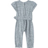 Front Tie Hatchi Jumpsuit, Grey Heather - Rompers - 2