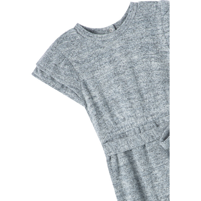 Front Tie Hatchi Jumpsuit, Grey Heather - Rompers - 3