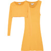 Tank Dress With Crop Top, Gold - Dresses - 1 - thumbnail