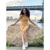 Tank Dress With Crop Top, Gold - Dresses - 3