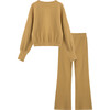 Waffle Knit Pant Set, Khaki - Mixed Apparel Set - 2
