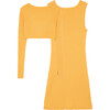 Tank Dress With Crop Top, Gold - Dresses - 4