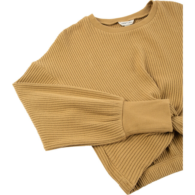 Waffle Knit Pant Set, Khaki - Mixed Apparel Set - 3