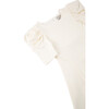 Puff Sleeve Flounce Dress, Off-White - Dresses - 4