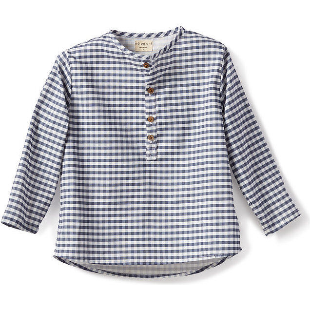Nico Shirt, Poplin Blue Gingham - Shirts - 1