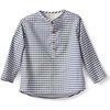 Nico Shirt, Poplin Blue Gingham - Shirts - 1 - thumbnail