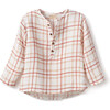 Nico Shirt, Gauze Red Squares - Shirts - 1 - thumbnail