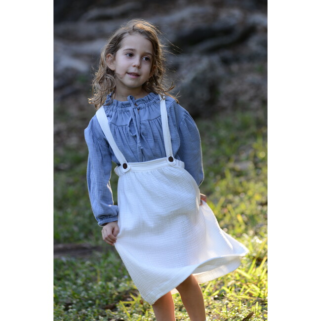 Myriam Suspenders Dress, Gauze Natural - Dresses - 3