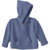 Jorge Knit Hoodie, Cotton Petrol - Sweatshirts - 1 - thumbnail