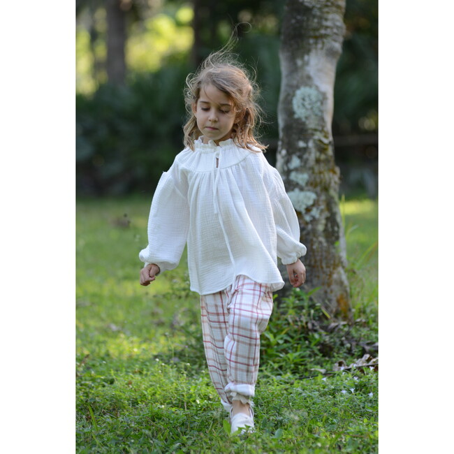 Pelayo Pants, Gauze Red Squares - Pants - 3