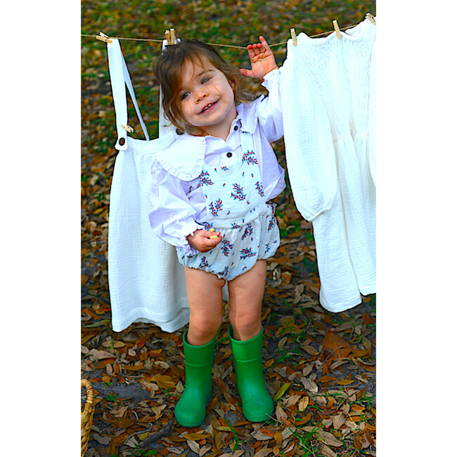 Alex Baby Romper, Gauze Flowers - Rompers - 2