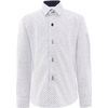 Pinstripe Dress Shirt, White - Shirts - 1 - thumbnail