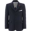 Embroidered Pocket Blazer, Navy - Suits & Separates - 1 - thumbnail