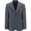 Embroidered Formal Blazer, Navy - Suits & Separates - 1 - thumbnail