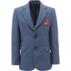Embroidered Formal Blazer, Blue - Suits & Separates - 1 - thumbnail