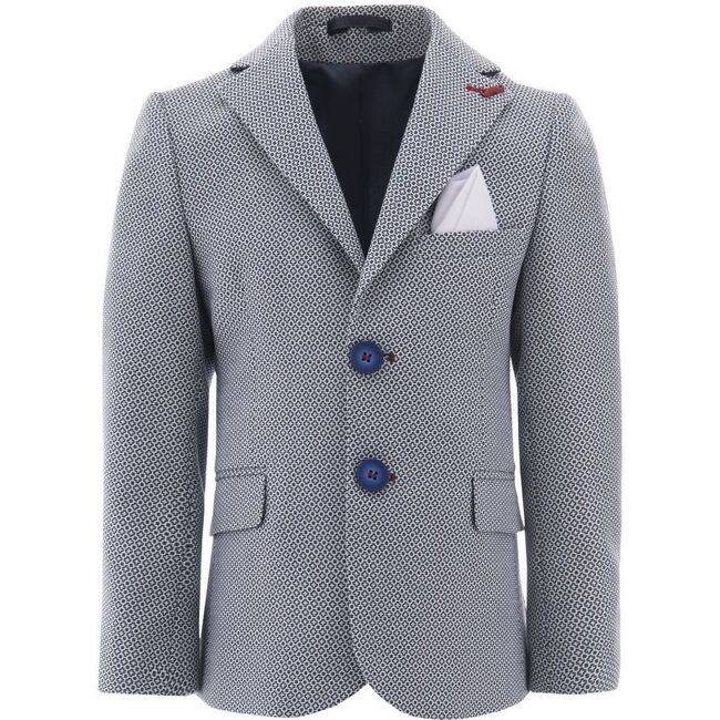 Embroidered Blazer, Gray