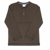 Ray Striped Henley, Thyme - Shirts - 1 - thumbnail