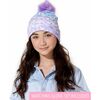 Miss Gwen Ombre Print PomPom Hat & Gloves Set, Purple - Hats - 2