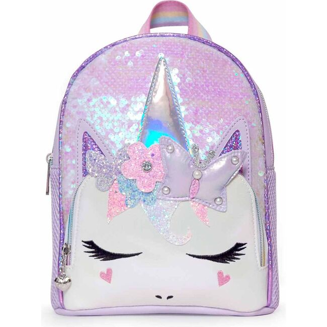 Miss Gwen Butterfly Crown Sequins Mini Backpack, Purple - Backpacks - 1